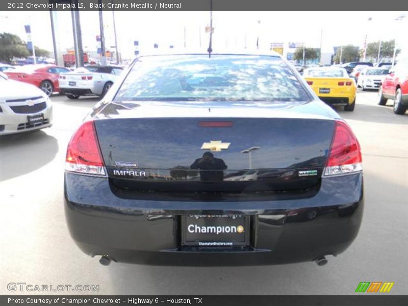Black Granite Metallic / Neutral 2012 Chevrolet Impala LS