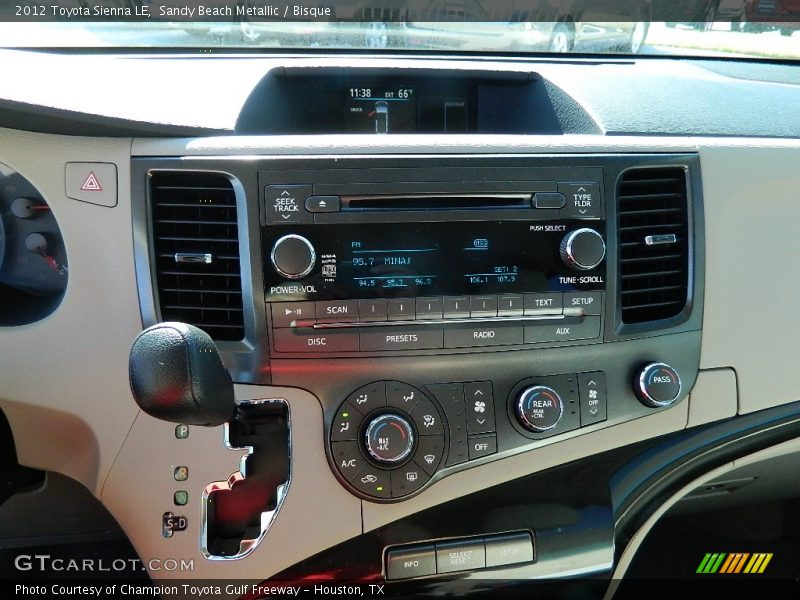 Sandy Beach Metallic / Bisque 2012 Toyota Sienna LE