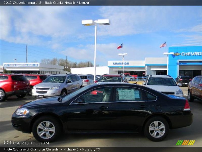 Black Granite Metallic / Neutral 2012 Chevrolet Impala LS