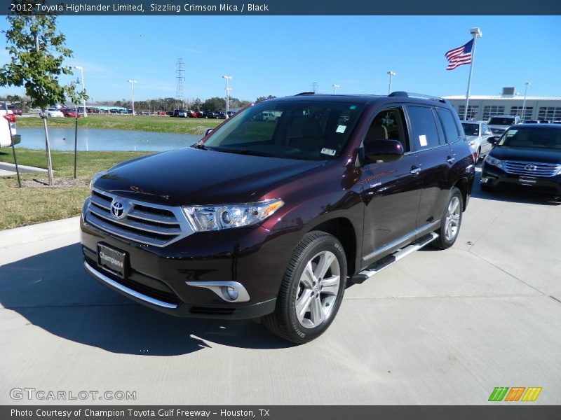 Sizzling Crimson Mica / Black 2012 Toyota Highlander Limited