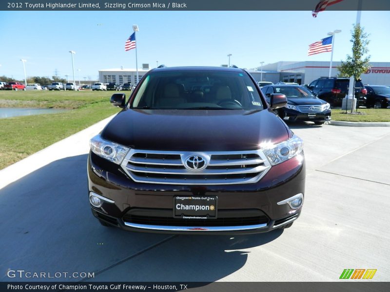Sizzling Crimson Mica / Black 2012 Toyota Highlander Limited