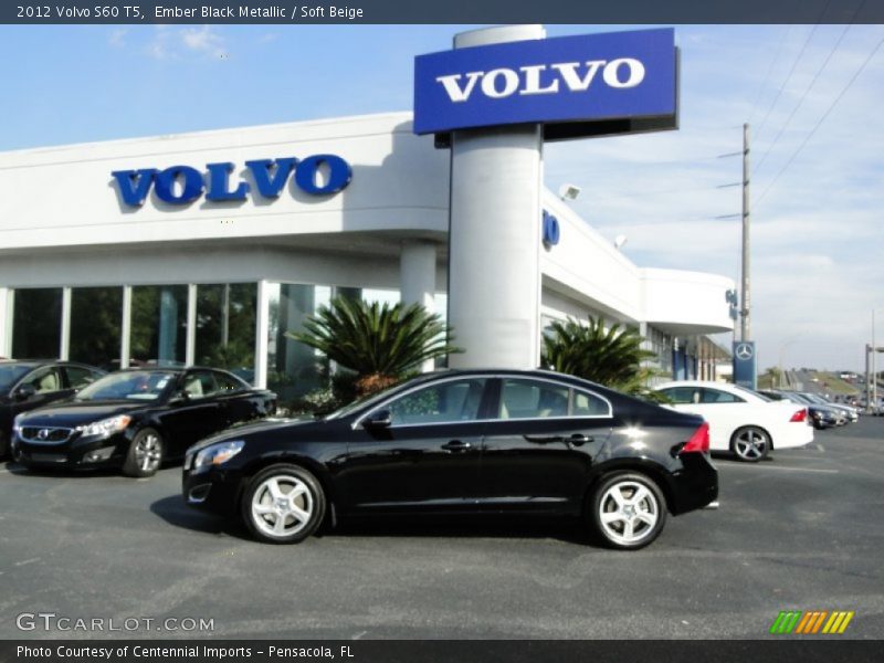 Ember Black Metallic / Soft Beige 2012 Volvo S60 T5