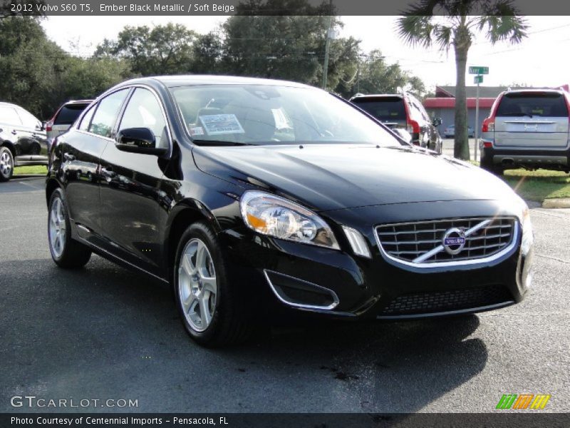 Ember Black Metallic / Soft Beige 2012 Volvo S60 T5