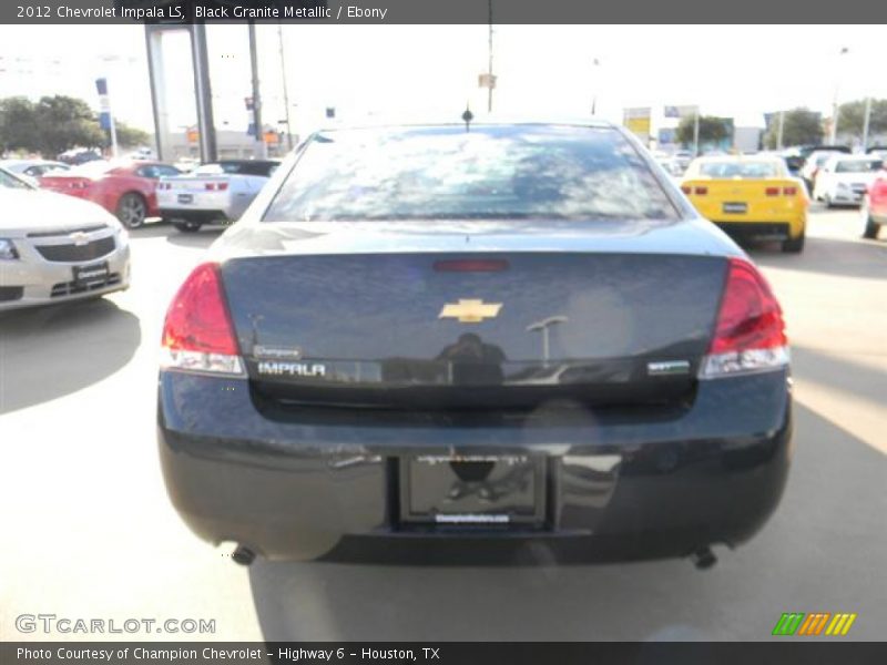 Black Granite Metallic / Ebony 2012 Chevrolet Impala LS