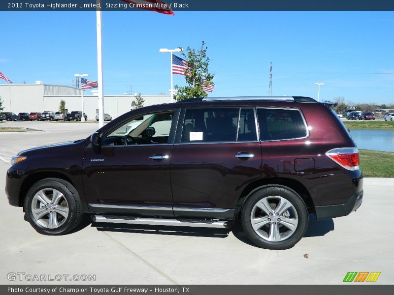 Sizzling Crimson Mica / Black 2012 Toyota Highlander Limited