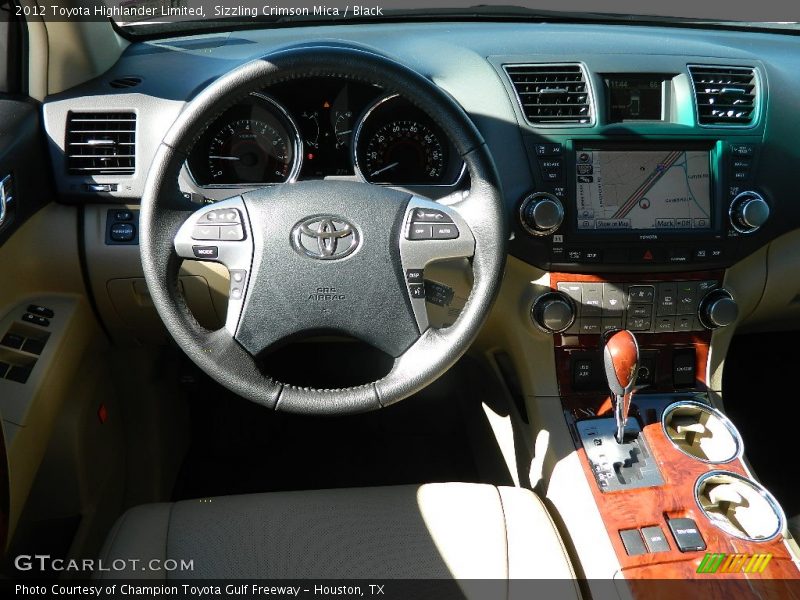 Sizzling Crimson Mica / Black 2012 Toyota Highlander Limited