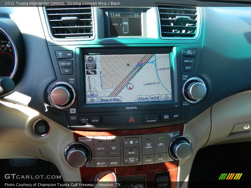 Sizzling Crimson Mica / Black 2012 Toyota Highlander Limited