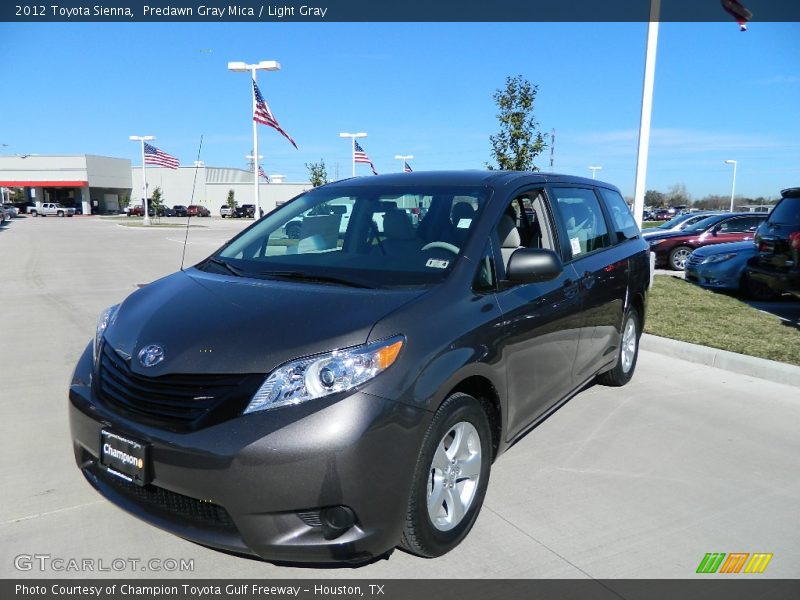 Predawn Gray Mica / Light Gray 2012 Toyota Sienna