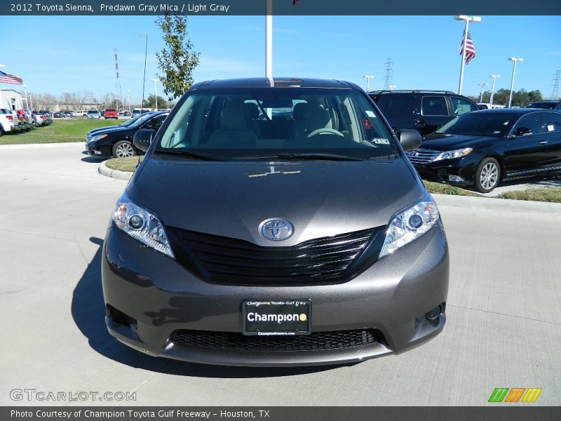 Predawn Gray Mica / Light Gray 2012 Toyota Sienna