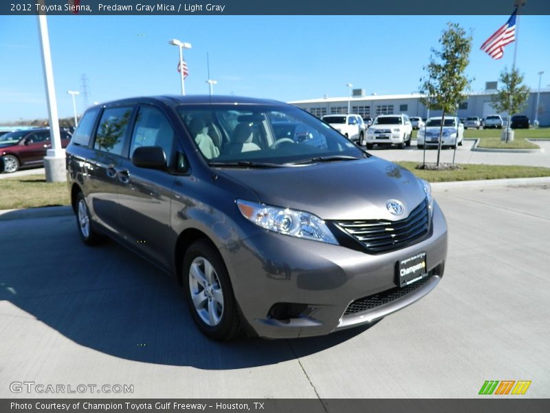 Predawn Gray Mica / Light Gray 2012 Toyota Sienna