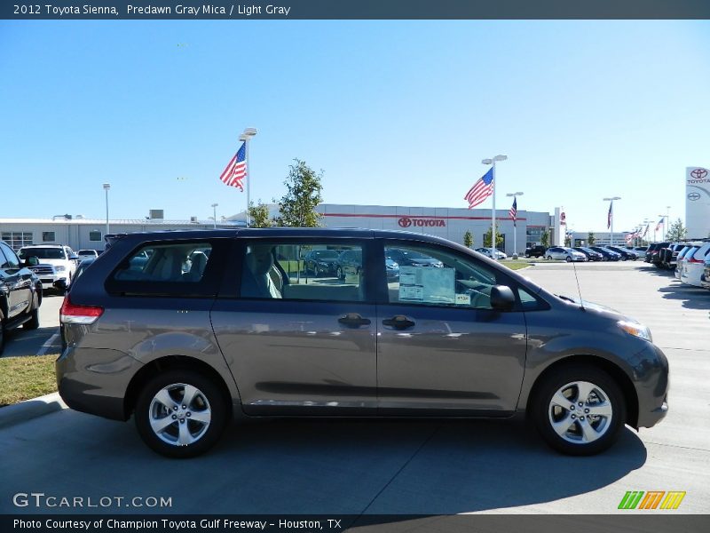 Predawn Gray Mica / Light Gray 2012 Toyota Sienna