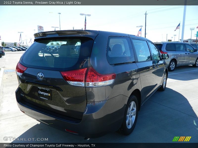 Predawn Gray Mica / Light Gray 2012 Toyota Sienna