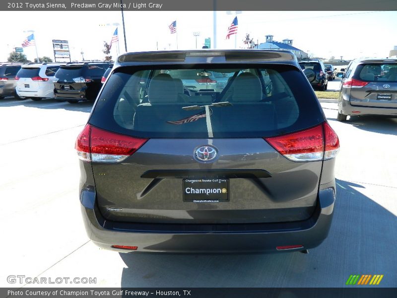 Predawn Gray Mica / Light Gray 2012 Toyota Sienna