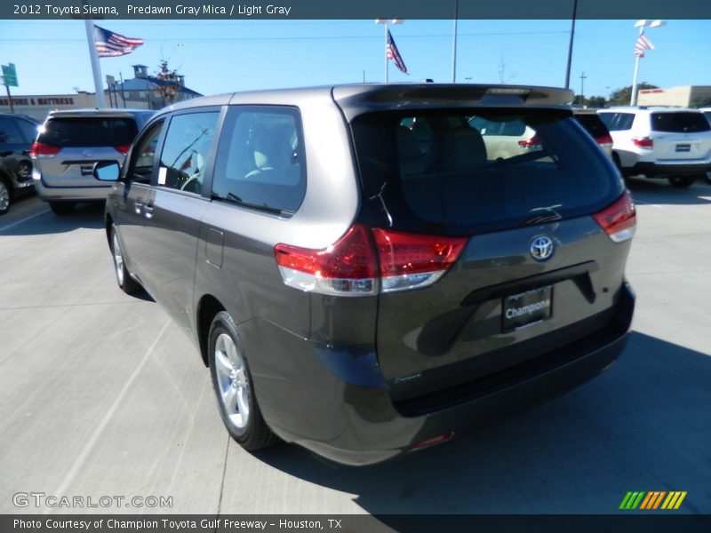 Predawn Gray Mica / Light Gray 2012 Toyota Sienna