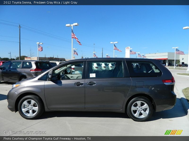 Predawn Gray Mica / Light Gray 2012 Toyota Sienna