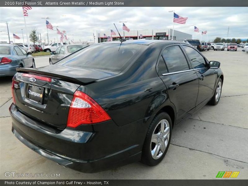 Atlantis Green Metallic / Medium Light Stone 2010 Ford Fusion SE