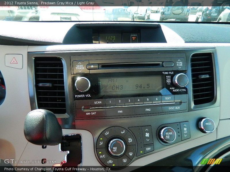 Predawn Gray Mica / Light Gray 2012 Toyota Sienna