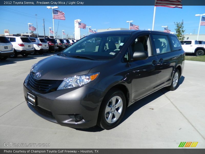 Predawn Gray Mica / Light Gray 2012 Toyota Sienna