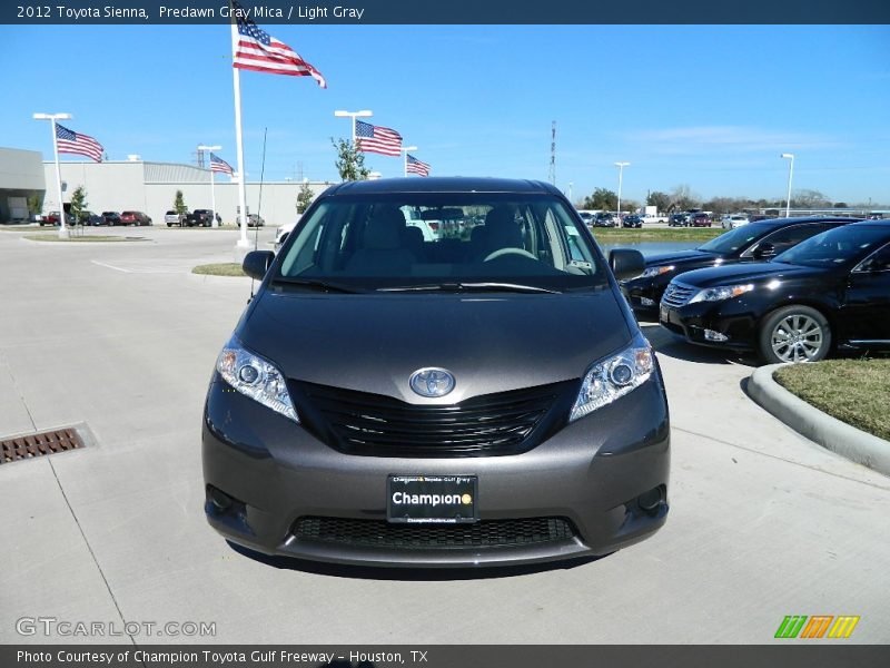 Predawn Gray Mica / Light Gray 2012 Toyota Sienna