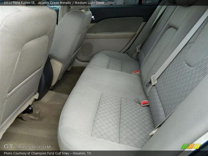 Atlantis Green Metallic / Medium Light Stone 2010 Ford Fusion SE