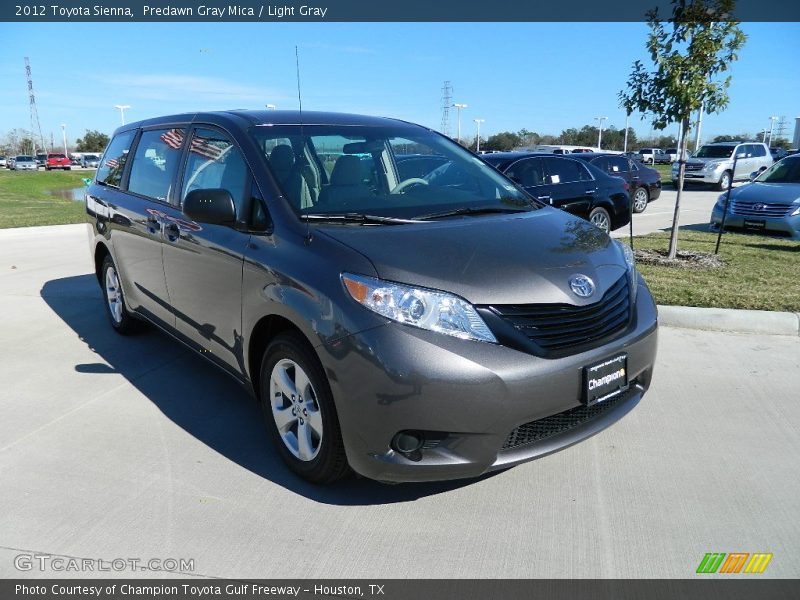 Predawn Gray Mica / Light Gray 2012 Toyota Sienna