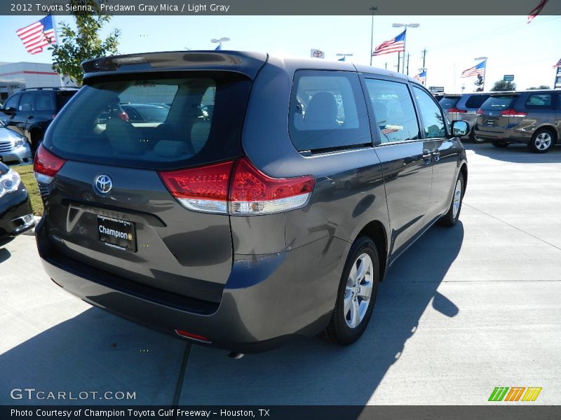 Predawn Gray Mica / Light Gray 2012 Toyota Sienna