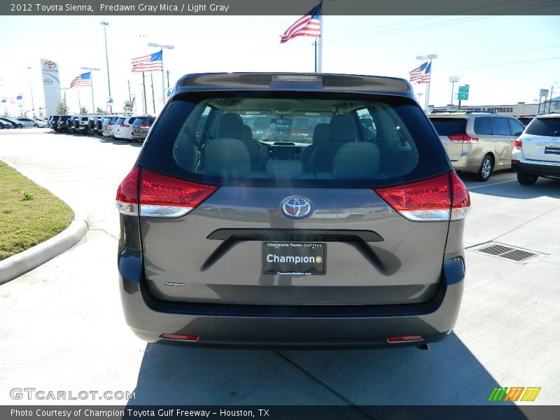 Predawn Gray Mica / Light Gray 2012 Toyota Sienna