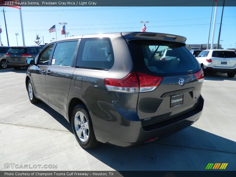 Predawn Gray Mica / Light Gray 2012 Toyota Sienna