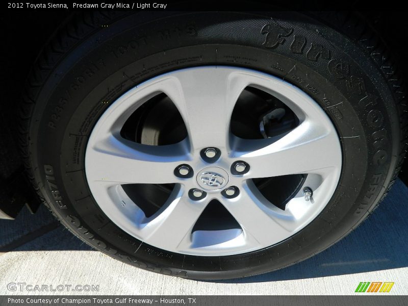 Predawn Gray Mica / Light Gray 2012 Toyota Sienna
