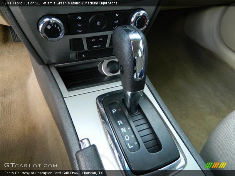 Atlantis Green Metallic / Medium Light Stone 2010 Ford Fusion SE