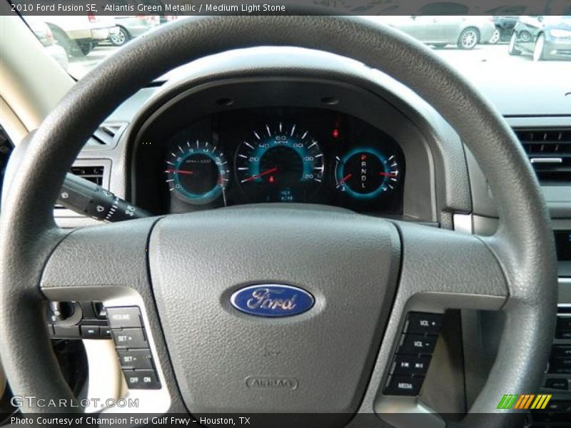 Atlantis Green Metallic / Medium Light Stone 2010 Ford Fusion SE
