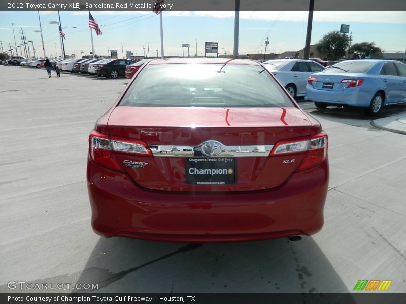 Barcelona Red Metallic / Ivory 2012 Toyota Camry XLE