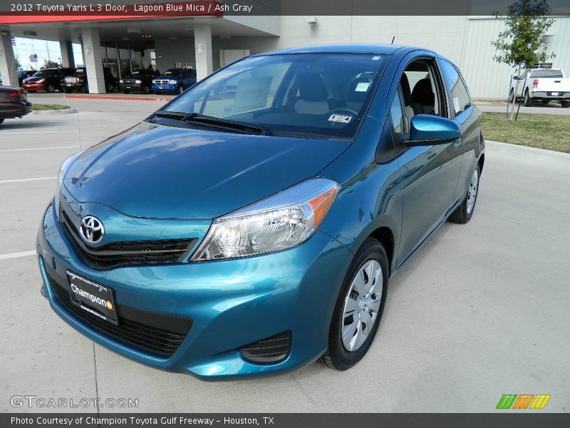 Lagoon Blue Mica / Ash Gray 2012 Toyota Yaris L 3 Door