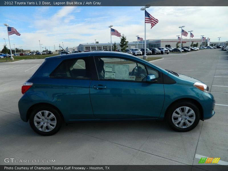 Lagoon Blue Mica / Ash Gray 2012 Toyota Yaris L 3 Door