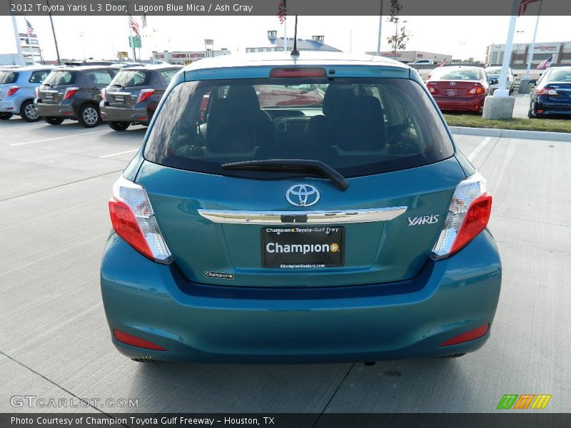 Lagoon Blue Mica / Ash Gray 2012 Toyota Yaris L 3 Door