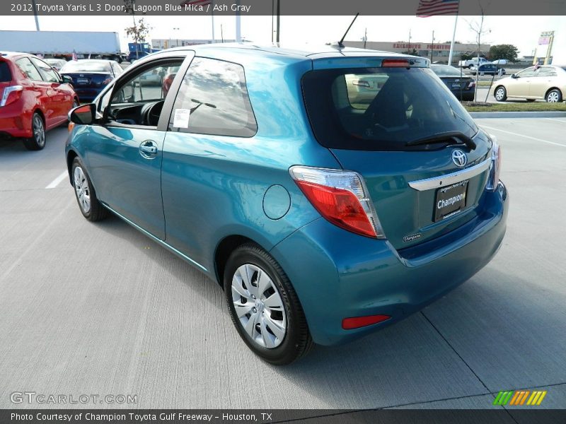 Lagoon Blue Mica / Ash Gray 2012 Toyota Yaris L 3 Door