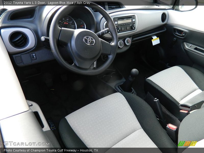  2012 Yaris L 3 Door Ash Gray Interior