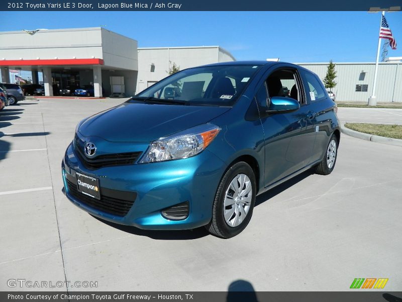 Lagoon Blue Mica / Ash Gray 2012 Toyota Yaris LE 3 Door