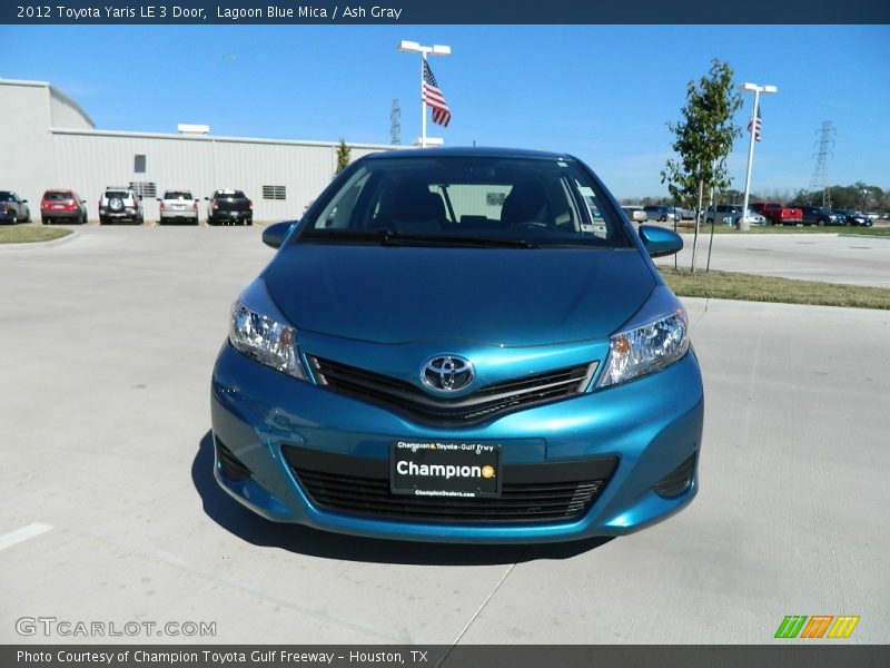 Lagoon Blue Mica / Ash Gray 2012 Toyota Yaris LE 3 Door