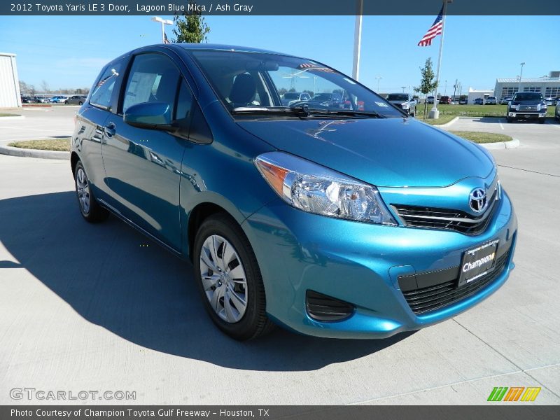 Lagoon Blue Mica / Ash Gray 2012 Toyota Yaris LE 3 Door