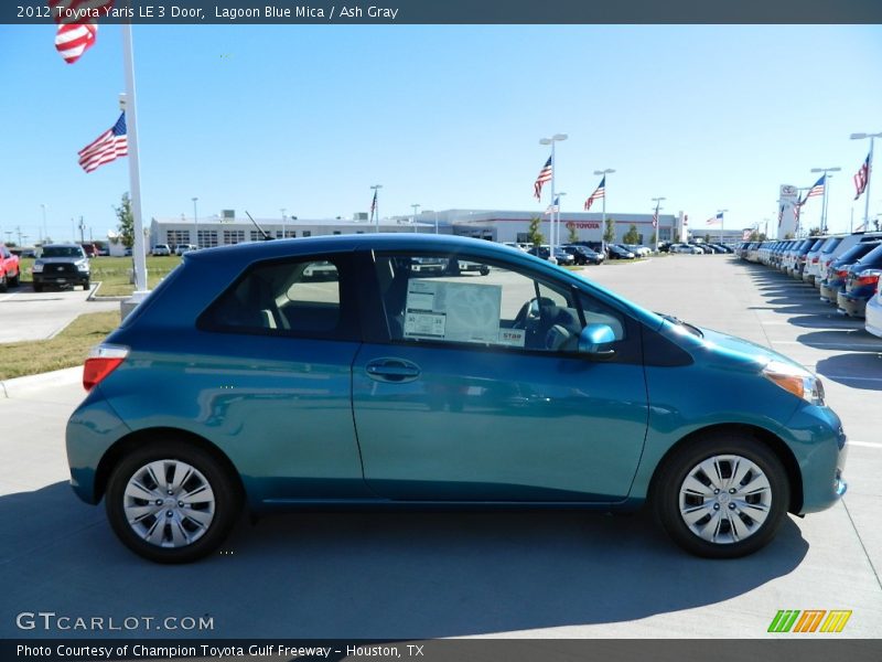 Lagoon Blue Mica / Ash Gray 2012 Toyota Yaris LE 3 Door
