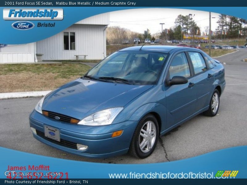 Malibu Blue Metallic / Medium Graphite Grey 2001 Ford Focus SE Sedan