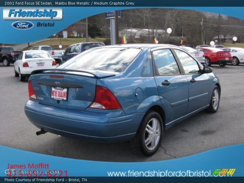 Malibu Blue Metallic / Medium Graphite Grey 2001 Ford Focus SE Sedan