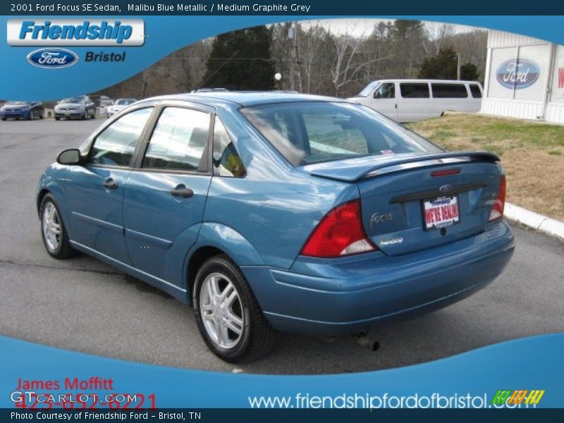 Malibu Blue Metallic / Medium Graphite Grey 2001 Ford Focus SE Sedan
