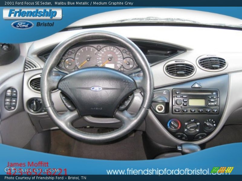Malibu Blue Metallic / Medium Graphite Grey 2001 Ford Focus SE Sedan