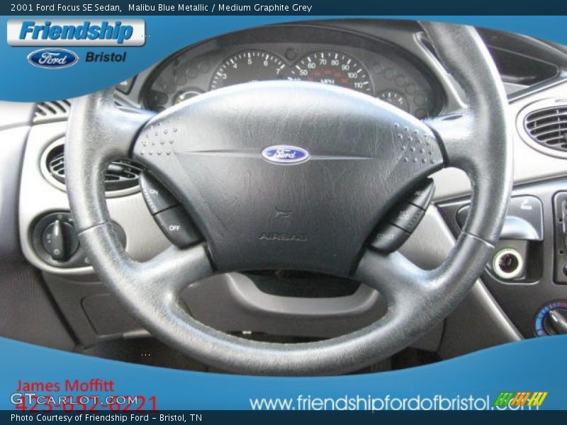 Malibu Blue Metallic / Medium Graphite Grey 2001 Ford Focus SE Sedan