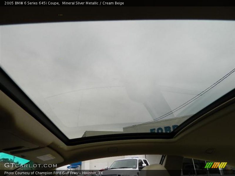 Sunroof of 2005 6 Series 645i Coupe