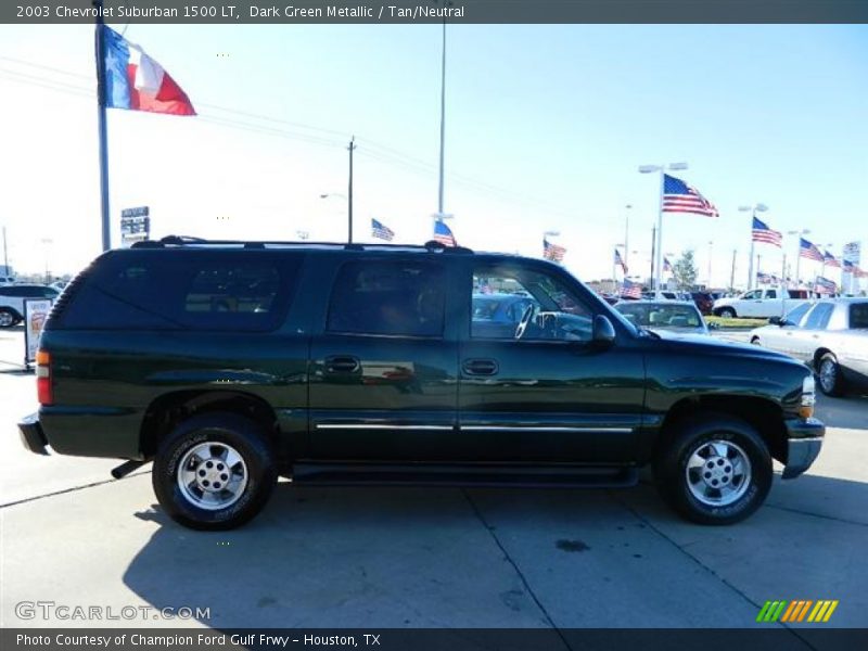 Dark Green Metallic / Tan/Neutral 2003 Chevrolet Suburban 1500 LT