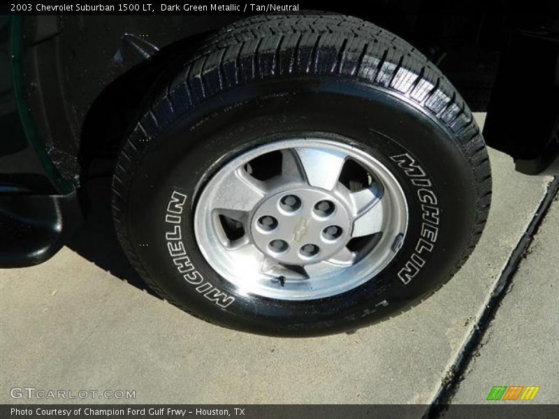 Dark Green Metallic / Tan/Neutral 2003 Chevrolet Suburban 1500 LT