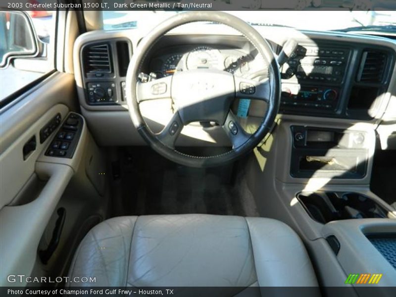 Dark Green Metallic / Tan/Neutral 2003 Chevrolet Suburban 1500 LT